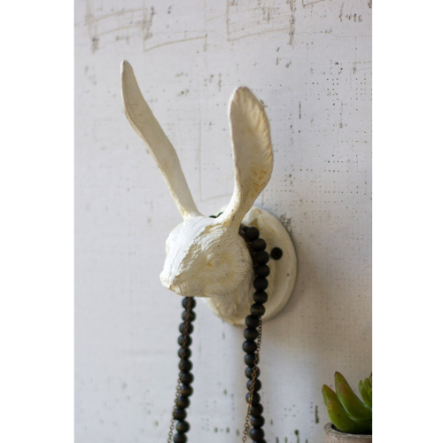 Cast Iron Rabbit Wall Hook - Antique White – skillon